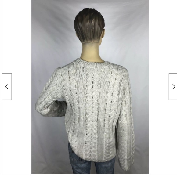 Workshop Republic Clothing Women's Sweater Size Large Chunky Cable Knit Pullover - Picture 6 of 6